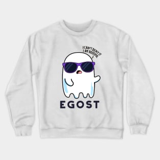 Egost Cute Halloween Ego Ghost Pun Crewneck Sweatshirt